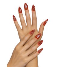 Orange jule negle, 12 stk