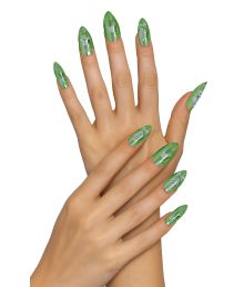 Grønne jule negle, 12 stk