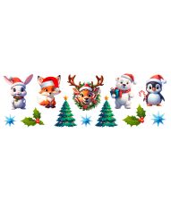 Jule dyr wallstickers 25x70cm