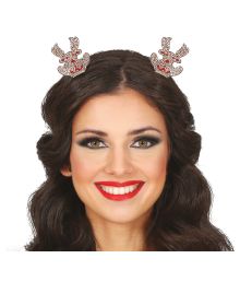 Rensdyr hårbøjle med sten 