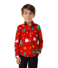 Festivity rød skjorte 2år (92-98)