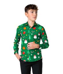 Festivity grøn skjorte 10år (134/140) 