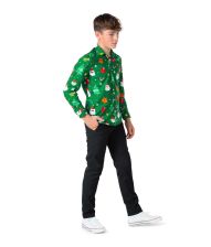 Festivity grøn skjorte 10år (134/140) 