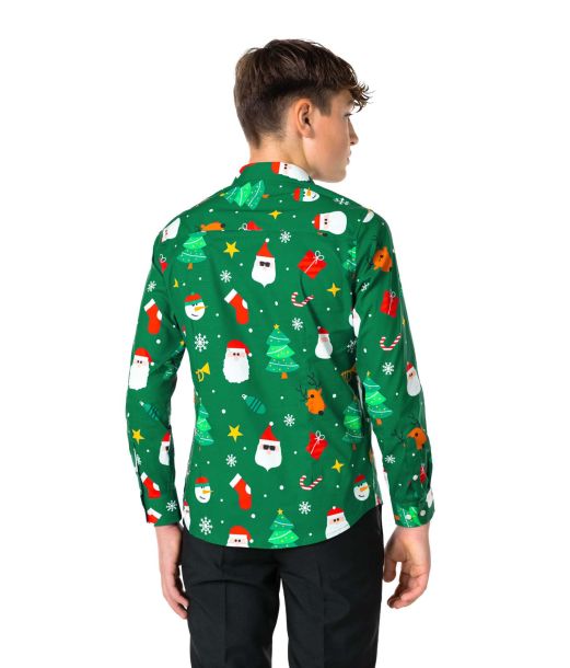 Festivity grøn skjorte 10år (134/140) 