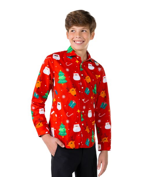 Festivity rød skjorte 14år (158-164) 