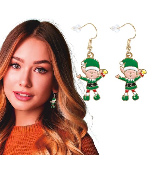 Grøn nisse ørering 