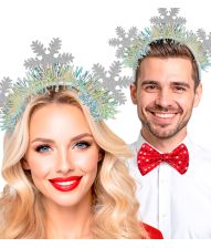 Snefnug hårbøjle lametta