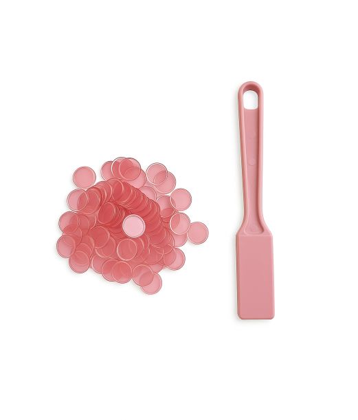 Magnetstang m. brikker lyserød