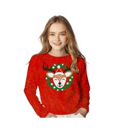 Glimmer trøje m. rensdyr 