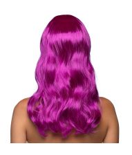 Flot lilla paryk med langt hår.