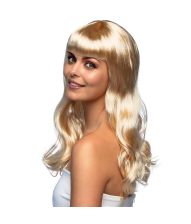 Flot blond paryk med langt hår. 