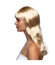 Flot blond paryk med langt hår. 