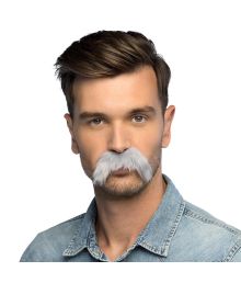 Grå mustasch