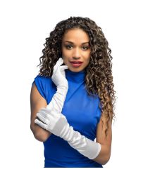 Långa vita handskar