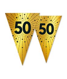 Vimpelguirlande 50 guld