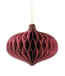 Juldekoration honeycomb, vinröd