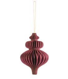 Juldekoration honeycomb, vinröd