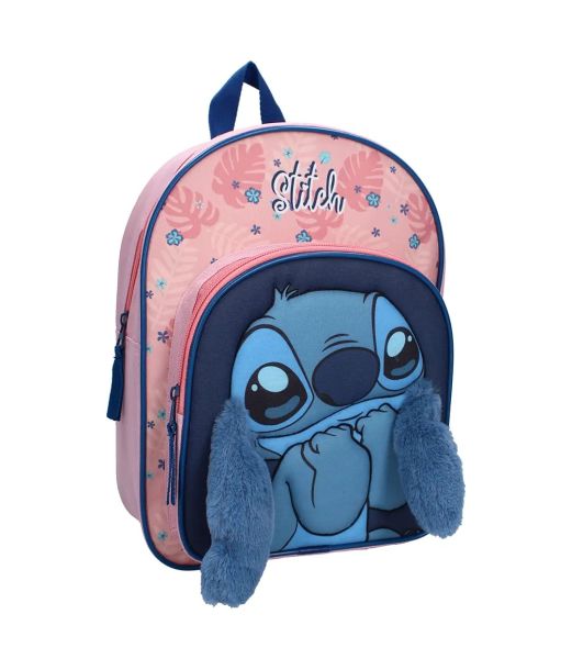 Lyserød Stitch rygsæk 