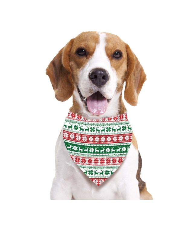 Hundetørklæde rødt/grønt