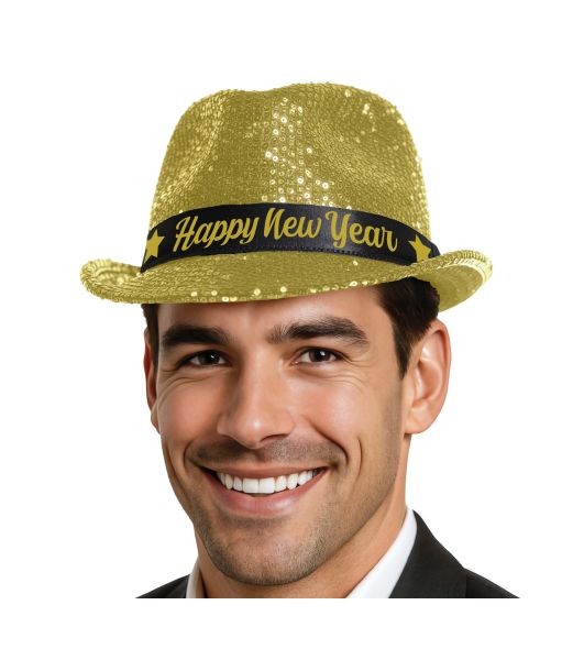 Guld gangster hat happy new year