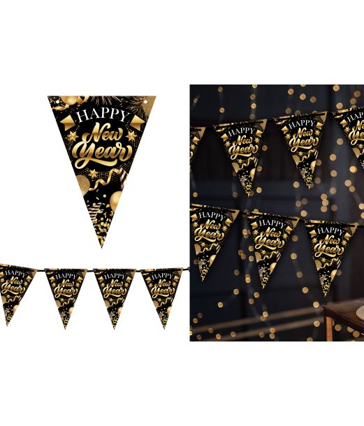 Happy new year vimpelguirlande