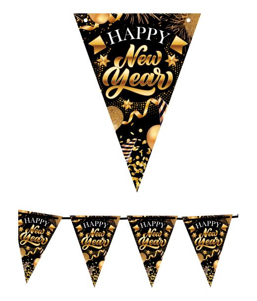 Happy new year vimpelguirlande