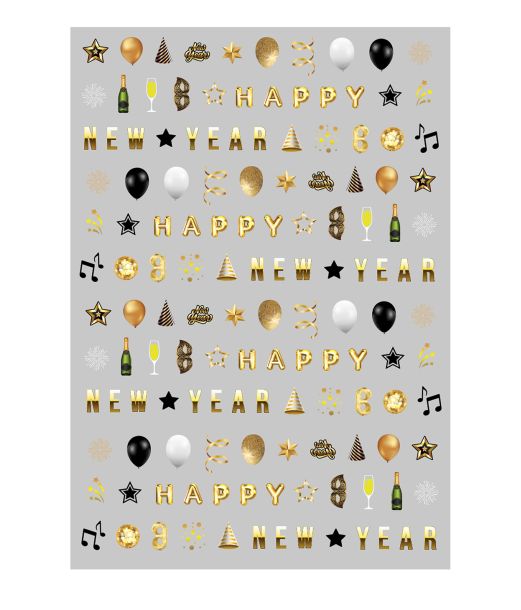 Nytårs negle stickers 