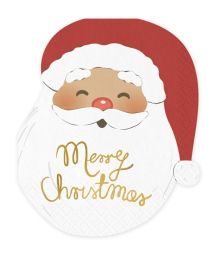 Servetter med tomte, 12 st