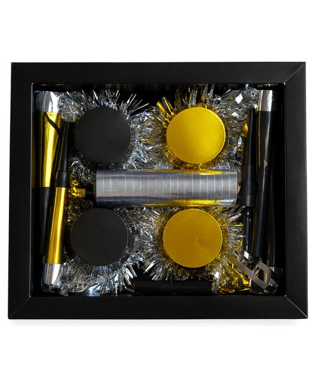 Partyæske 13 dele Guld/Sort