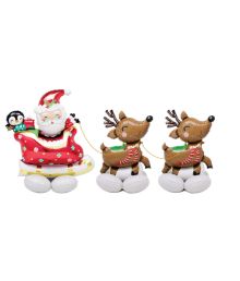 Folieballon Julemand/rensdyr sæt