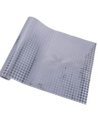 Sølv diskokugle bordløber 0,28 x 3 m