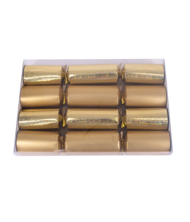 Knallerter 20,5 mat guld/guld 4 stk