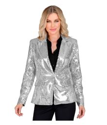 Paljettkavaj i silver