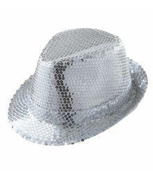 Hatt med silverpaljetter