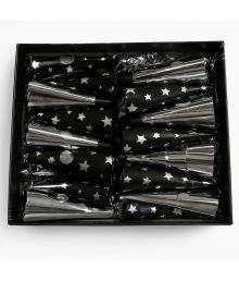 Trækpropper sølv stjerner 18stk