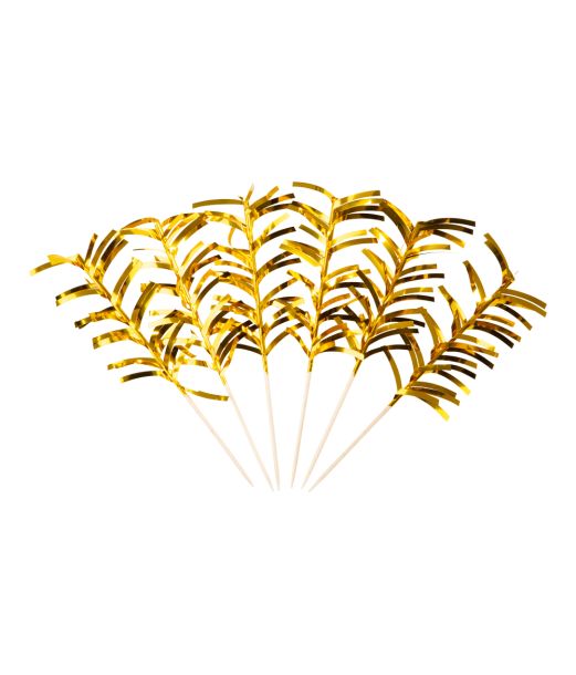 Guld frynse cocktailsticks 20 stk