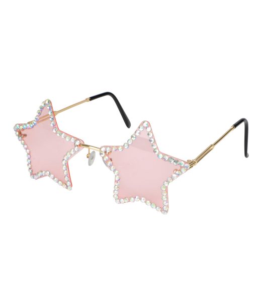 Pink stjerne rhinsten briller