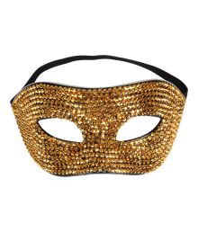 Guld rhinsten halvmaske #