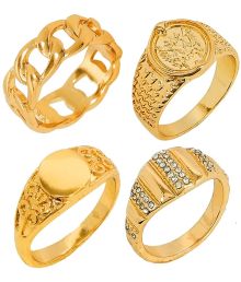 Guldfärgade ringar, 4 stycken