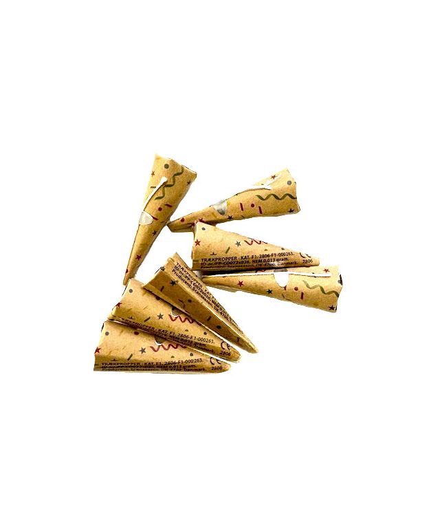 40 stk. papir trækpropper med konfetti i multi farver