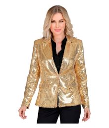 Guld paljettkavaj, dam