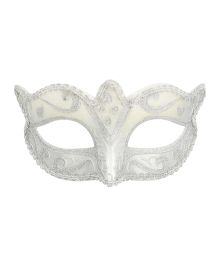 Halvmask Venedig Felina, silver