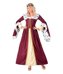 Vinröd drottningklänning