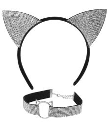 Kattuppsättning med strassstenar