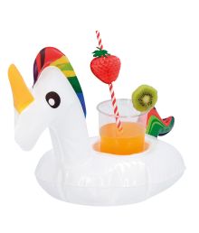 Uppblåsbar enhörning mugghållare