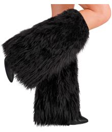 Svarta benvärmare i päls