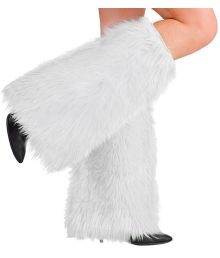 Benvärmare i vit päls