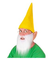 Gul alvhatt med skägg och öron