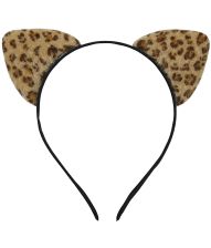 Leopardører på hårbøjle