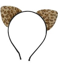 Leopardører på hårbøjle